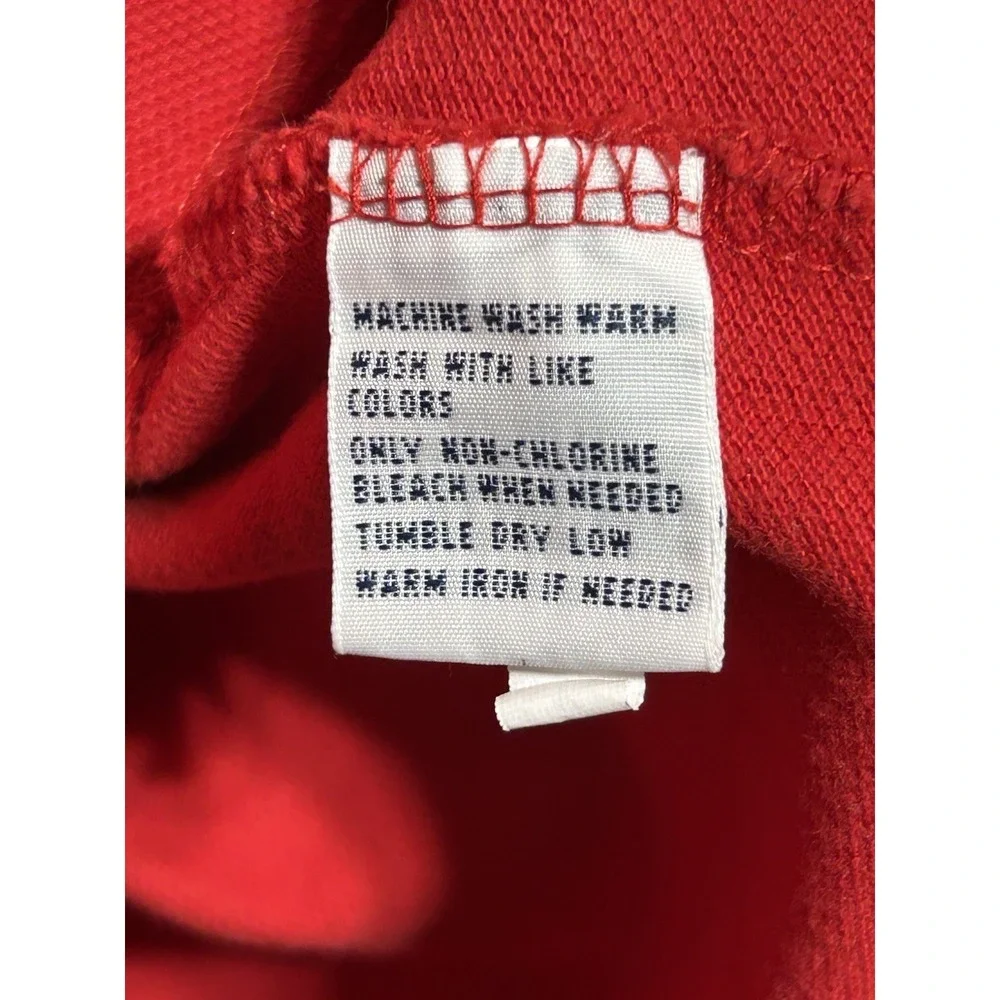 Polo Ralph Lauren Long Sleeve Polo Shirt Mens L Red Cotton Pony Logo